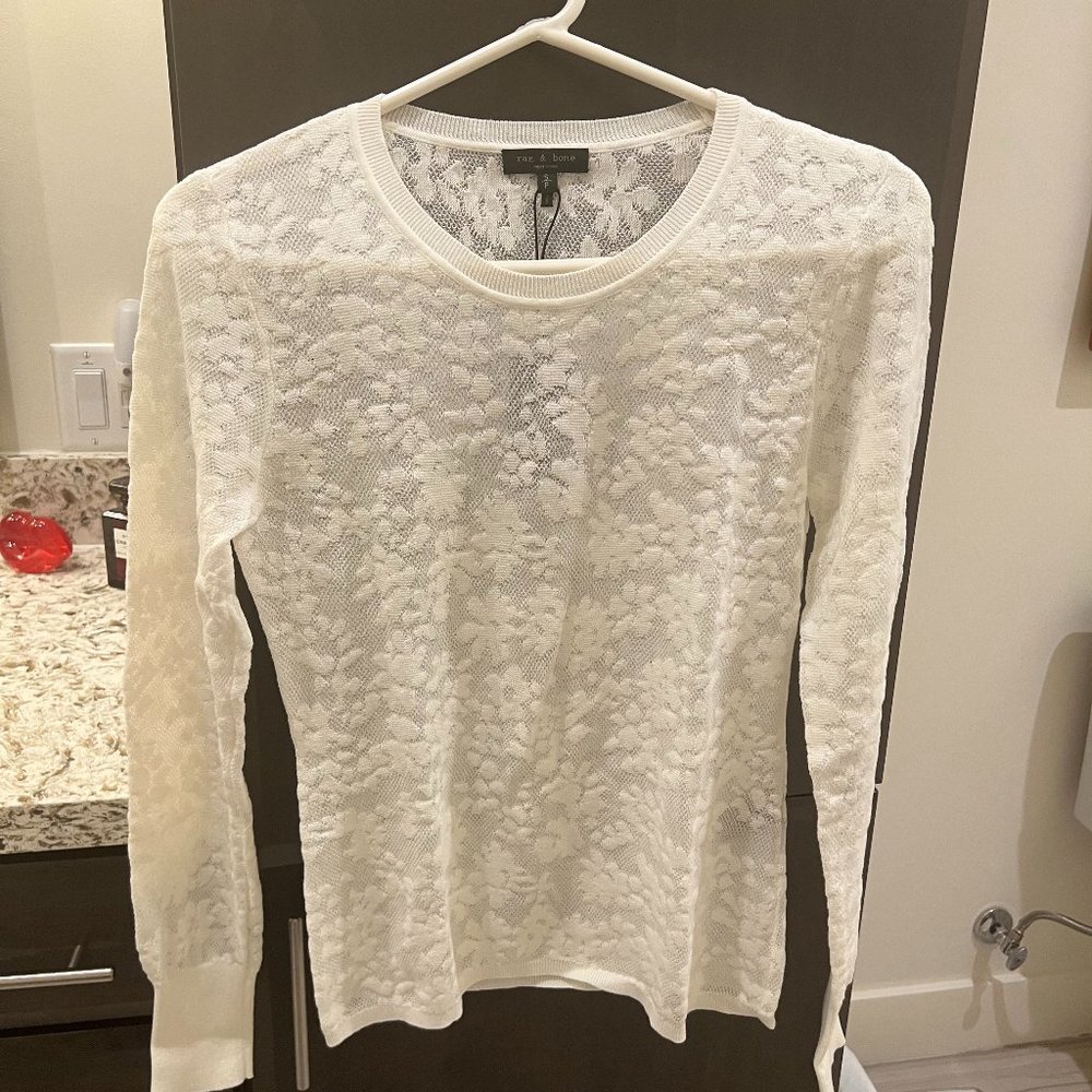 Rag and Bone Lace Crewneck T shirt